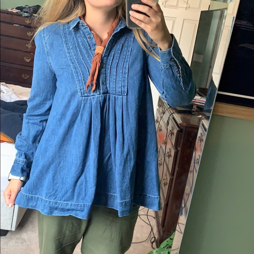 Free People denim shirt